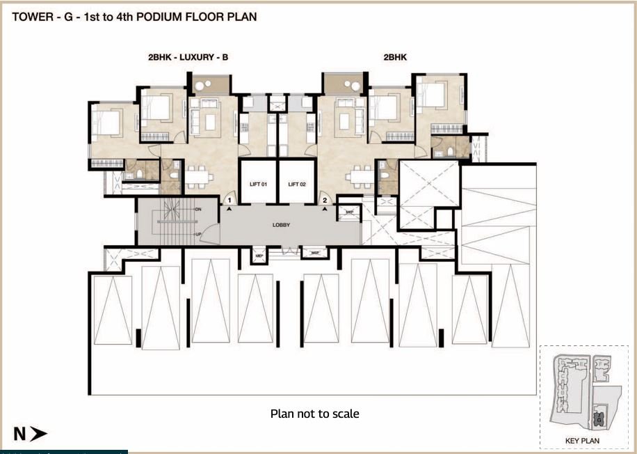 Spacious and smartly designed 2BHK and 3BHK floor plans at MAHINDRA MARINA 64, Malad West for modern living
