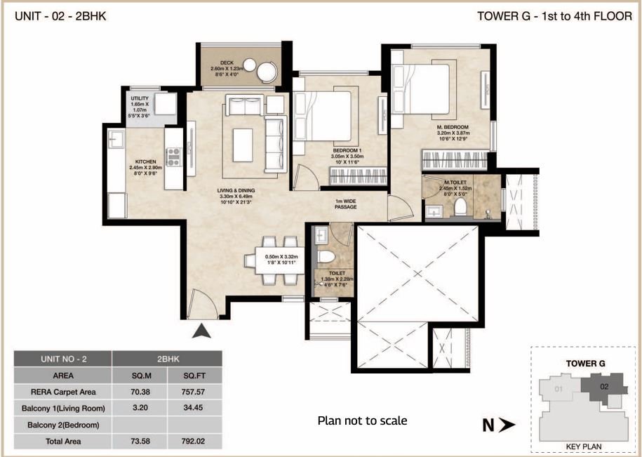 Spacious and smartly designed 2BHK and 3BHK floor plans at MAHINDRA MARINA 64, Malad West for modern living