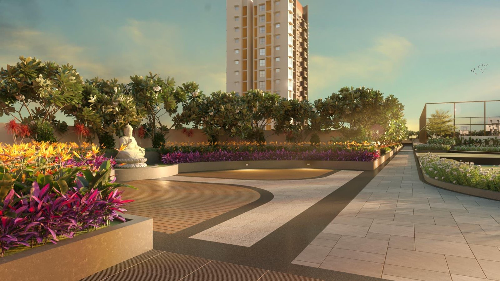 Lush Green Garden with Walking Track in Malad West – MAHINDRA MARINA 64