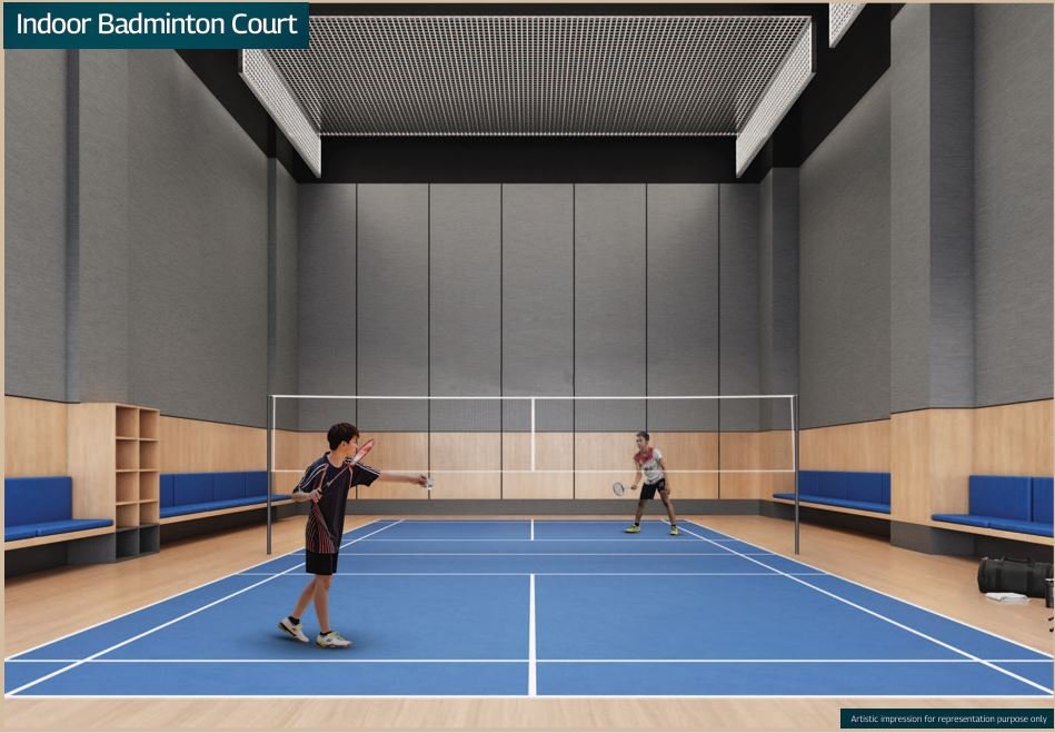 Premium indoor badminton court at MAHINDRA MARINA 64, Malad West for active and fun lifestyle