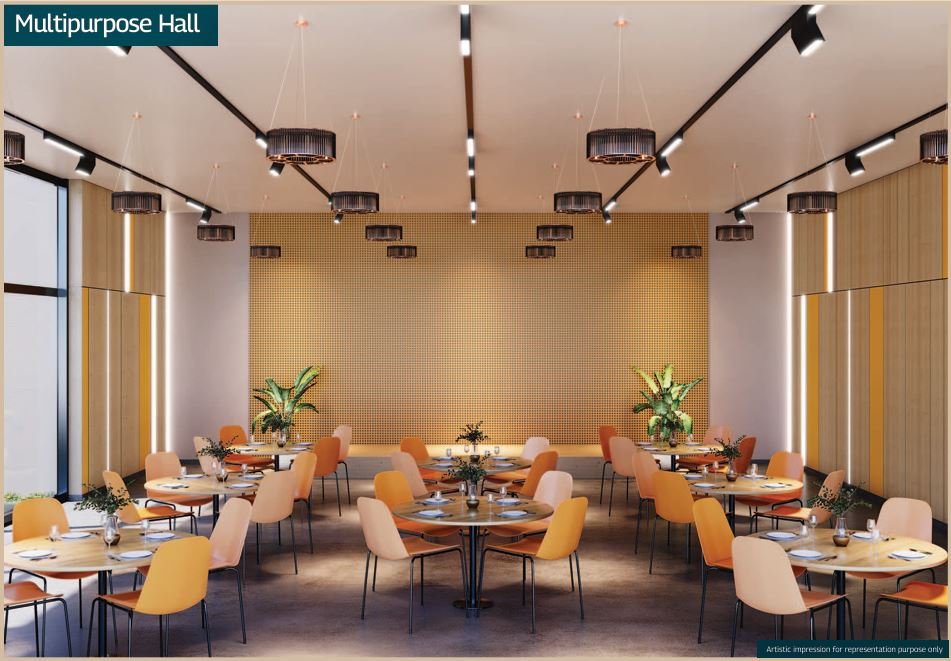 Spacious multipurpose hall at MAHINDRA MARINA 64, Malad West for events and celebrations